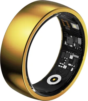 bemi REVO Smart Ring - Fitness Ring Health Tracker - Sleep Tracking - Heart Rate Monitor - IP68 Waterproof - 400mah Docking Station Powerbank - Gold (10)