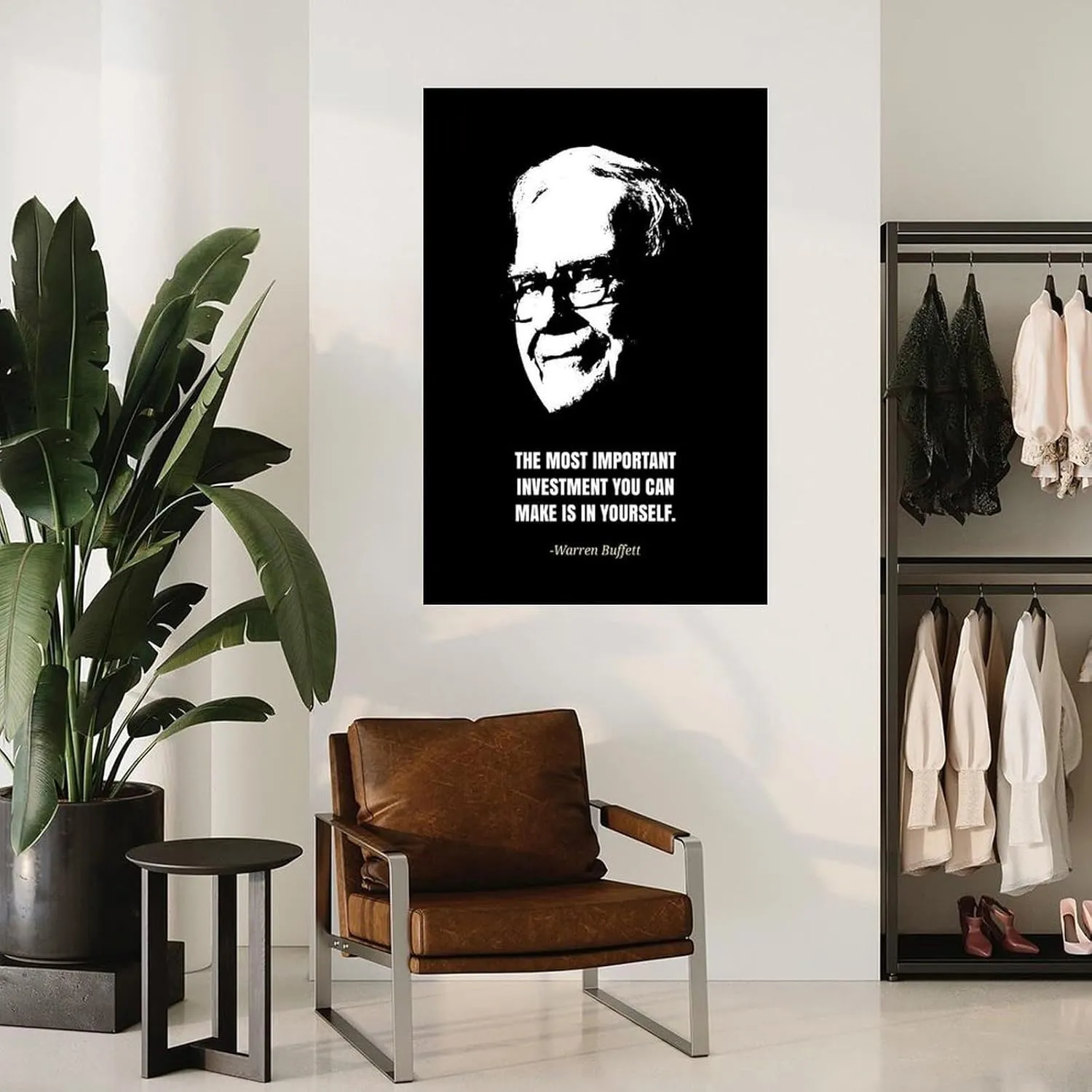 Berkshire Hathaway Chairman Warren Buffett Quotes Poster (1) Canvas Painting Wall Art Poster for Bedroom Living Room Decor 24x36inch(60x90cm) Unframe-style