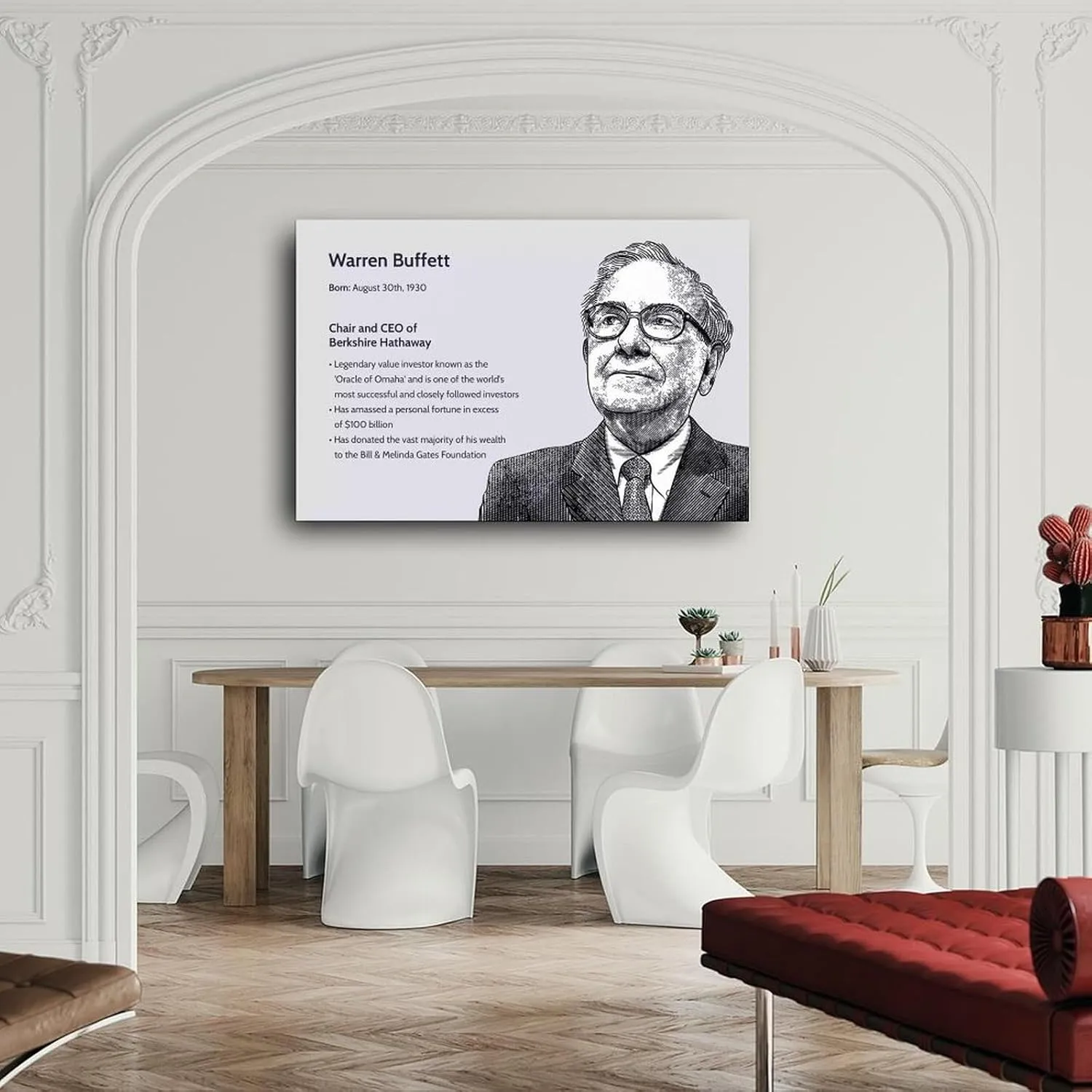 Berkshire Hathaway Chairman Warren Buffett Quotes Poster (2) Canvas Painting Wall Art Poster for Bedroom Living Room Decor 24x16inch(60x40cm) Unframe-style