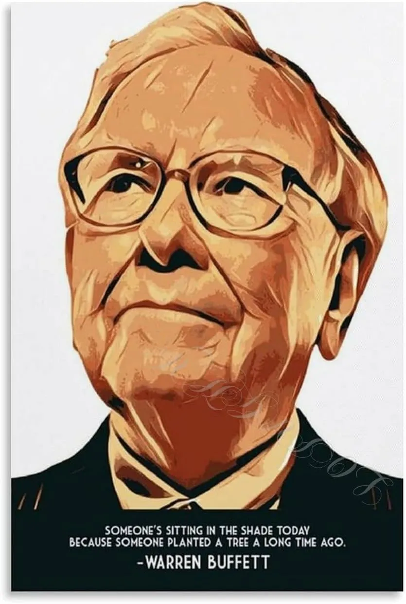 Berkshire Hathaway Chairman Warren Buffett Quotes Poster (4) Canvas Painting Wall Art Poster for Bedroom Living Room Decor 24x36inch(60x90cm) Unframe-style