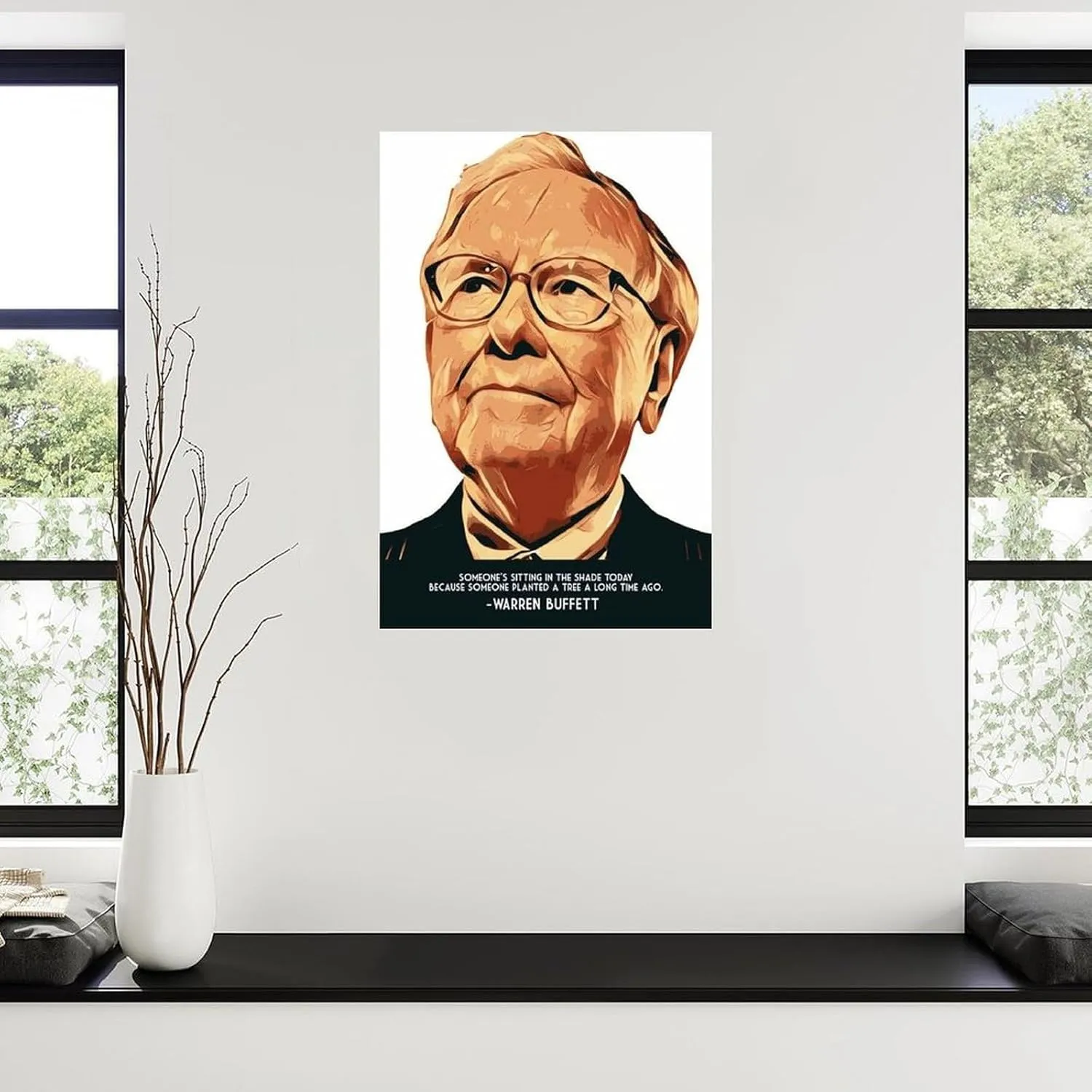 Berkshire Hathaway Chairman Warren Buffett Quotes Poster (4) Canvas Painting Wall Art Poster for Bedroom Living Room Decor 24x36inch(60x90cm) Unframe-style