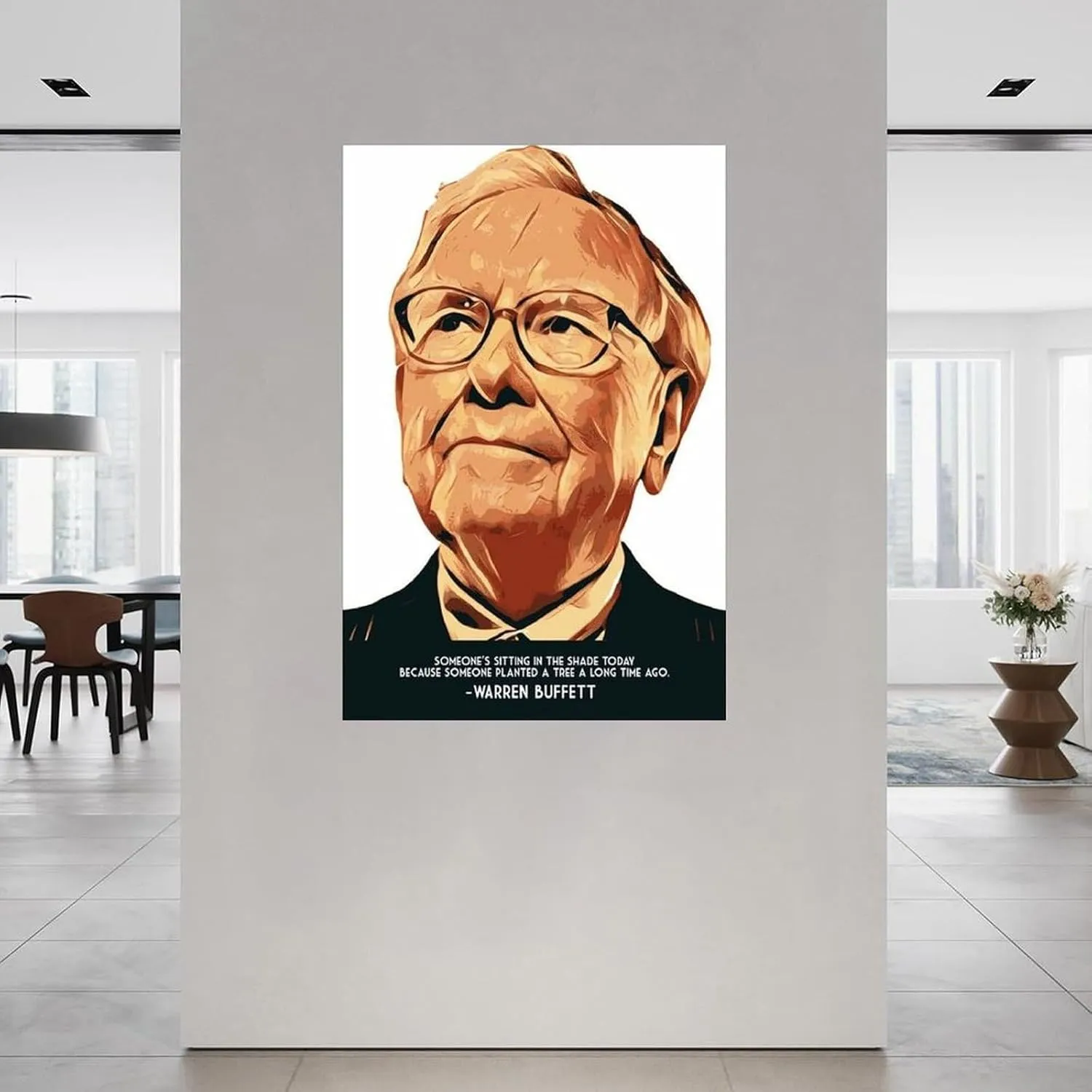 Berkshire Hathaway Chairman Warren Buffett Quotes Poster (4) Canvas Painting Wall Art Poster for Bedroom Living Room Decor 24x36inch(60x90cm) Unframe-style