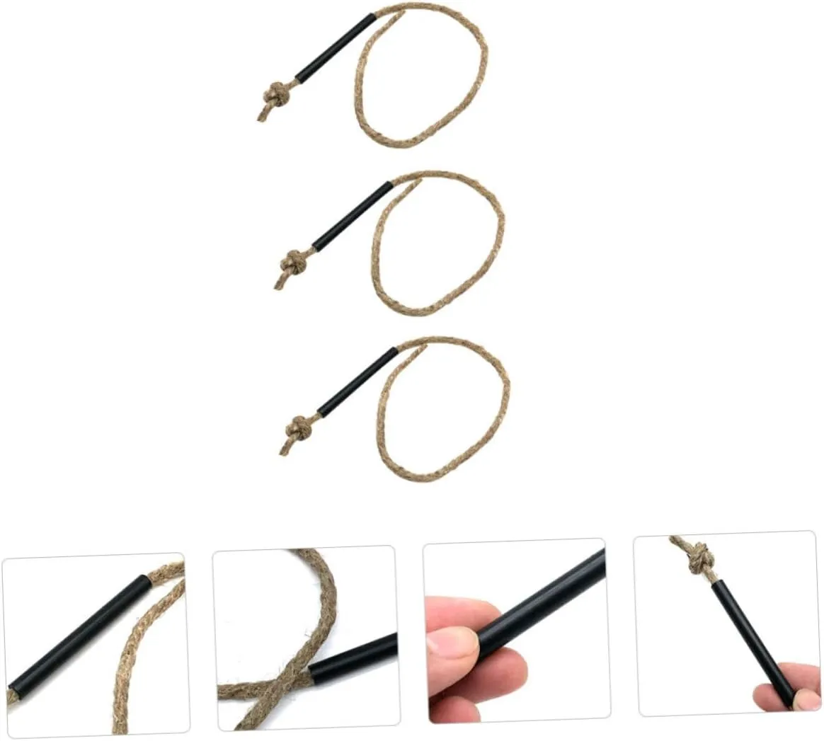 BESPORTBLE Kindling Wax Rope Camping Fire Rope Ferrocerium Waterproof Survival Cord Fire Starter Survival Waxed