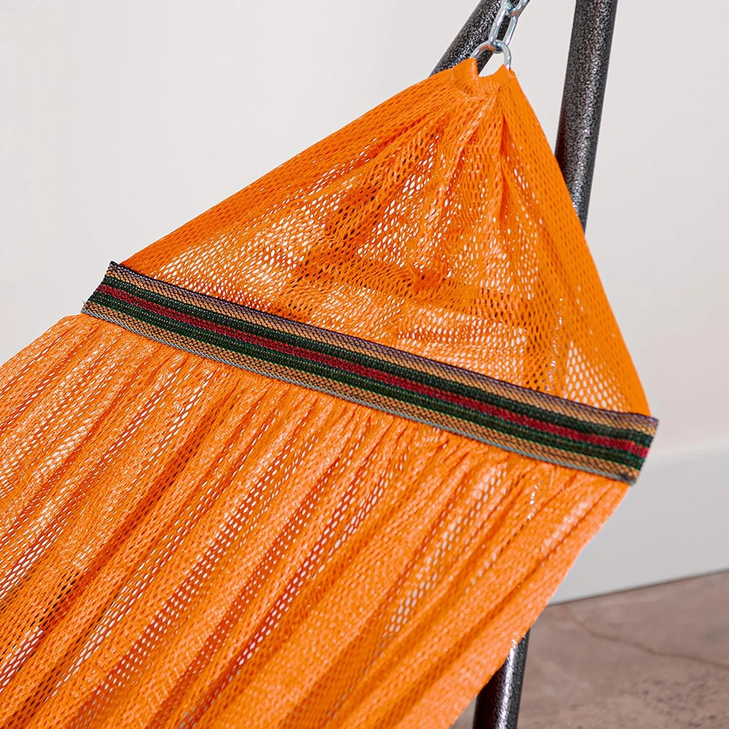Best Home Fashion Hammock for 2 Persons with Collapsible Steel Stand 600 lbs Capacity- Portable Carrying Case, Adjustable, Perfect for Camping Beach Patio, EZ Daze Foldable Hammock with Stand- Orange