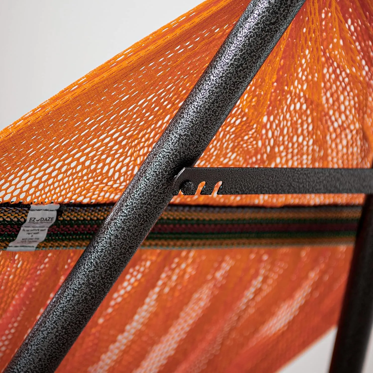 Best Home Fashion Hammock for 2 Persons with Collapsible Steel Stand 600 lbs Capacity- Portable Carrying Case, Adjustable, Perfect for Camping Beach Patio, EZ Daze Foldable Hammock with Stand- Orange