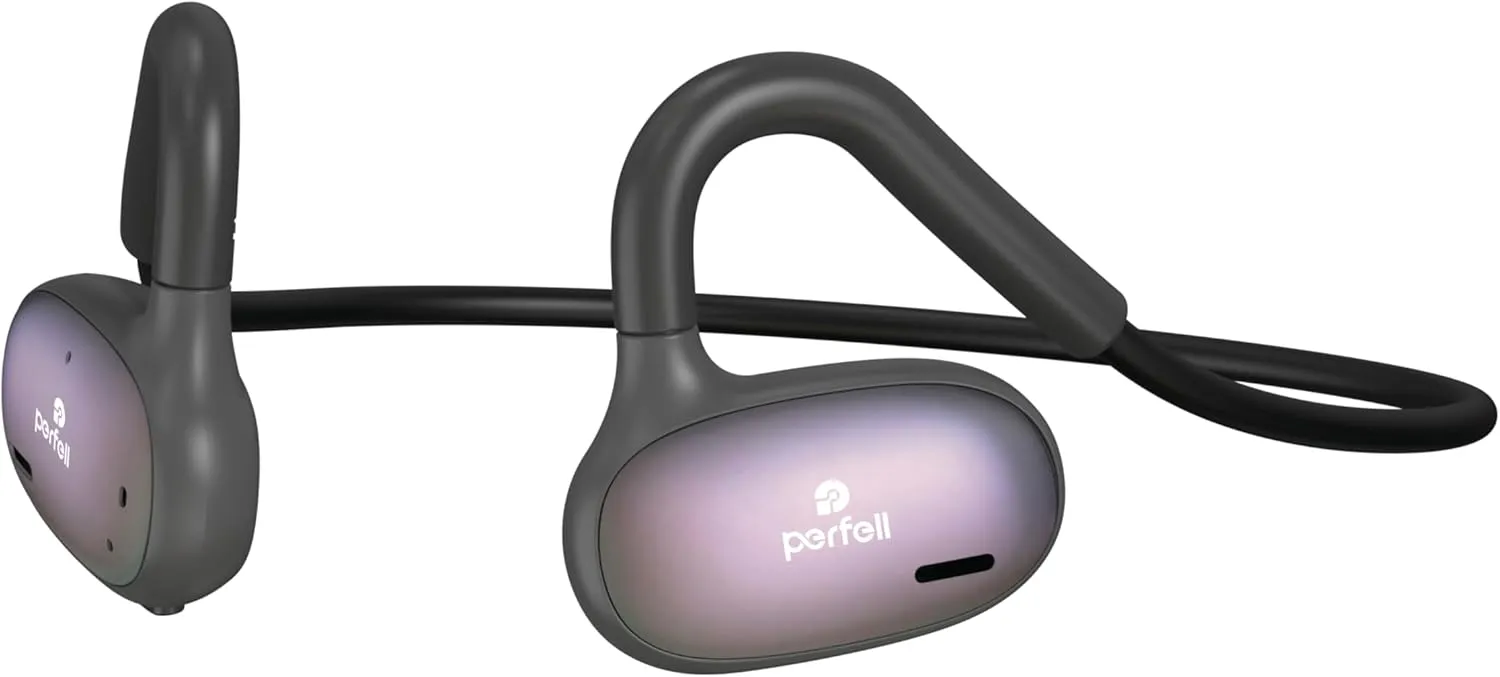 BH831 Open Ear Headphones with mic, Bluetooth 5.3 Air Conduction HeadphoneWireless,IPX6 Waterproof, ENC Call, 8H Playtime, Magnetic Charging for Sports/Workout/Fitness