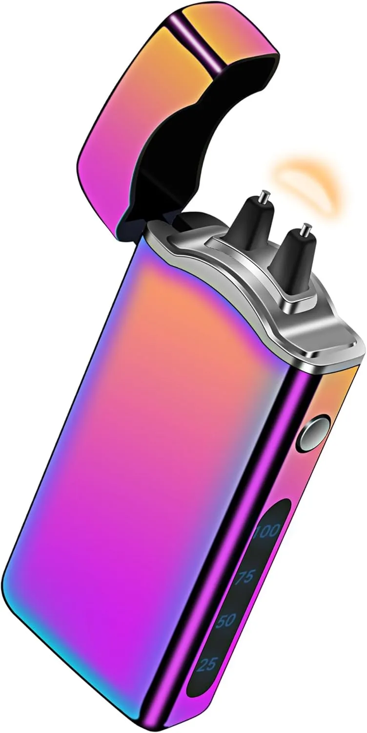 Big Arc Lighter Magical “Flame” USB Rechargeable Plasma Electric Cool Lighter (Colorful)