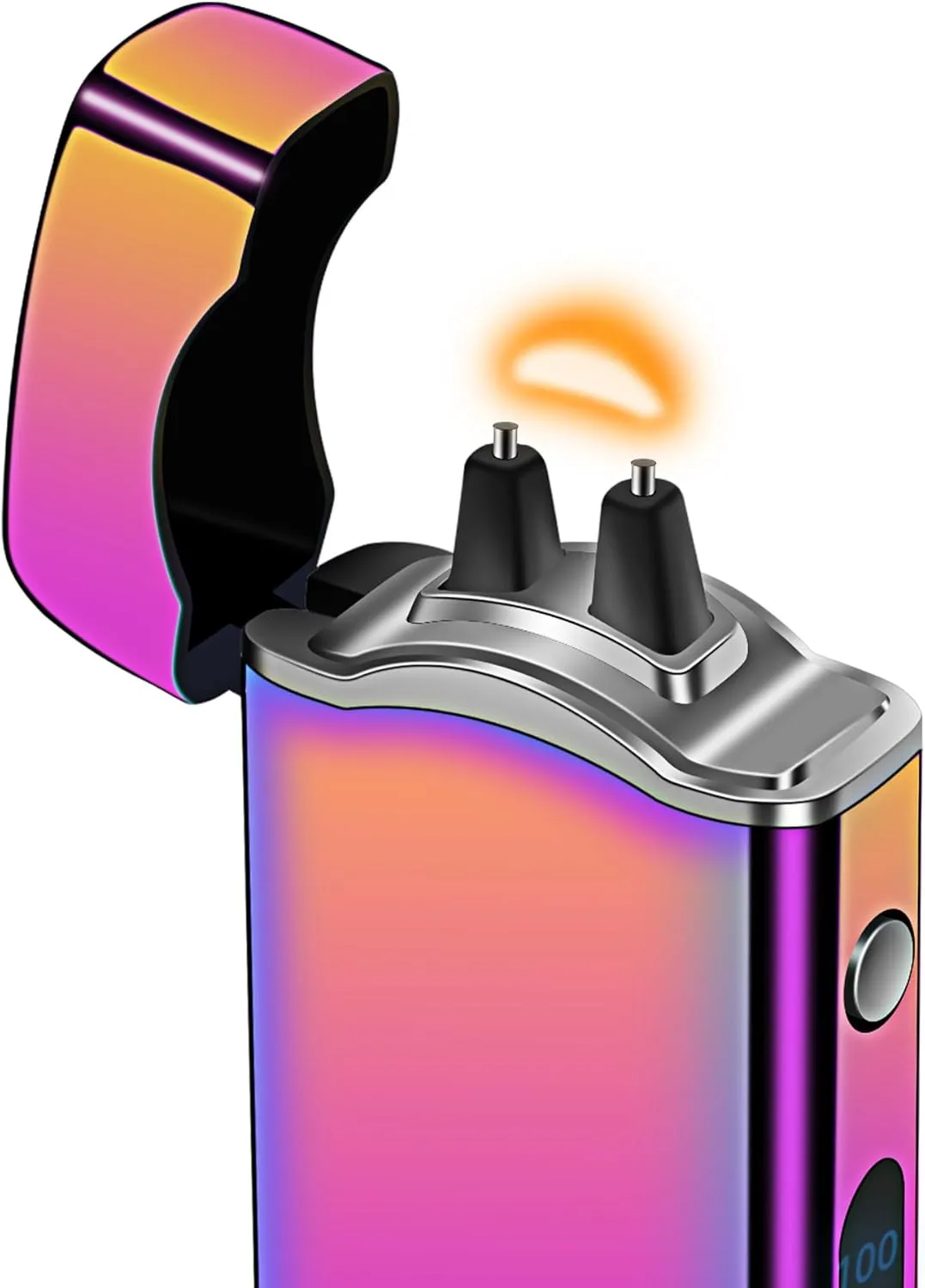 Big Arc Lighter Magical “Flame” USB Rechargeable Plasma Electric Cool Lighter (Colorful)