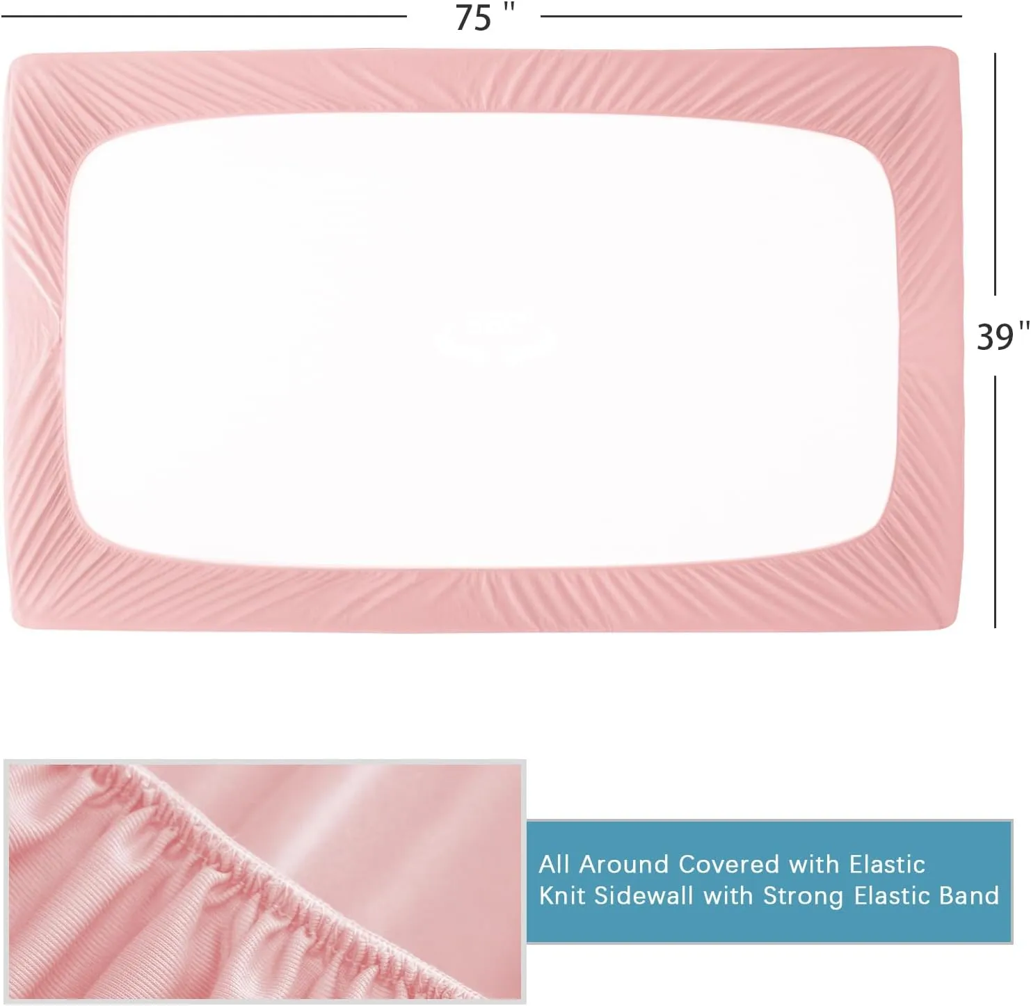 Biloban Twin Fitted Sheet 2 Pack, Twin Bedding Fitted Sheets for Girl Teens Kids Only with Deep Pocket up to 14", Shrinkage & Stain Resistant Fitted Bed Sheets, Wrinkle Free & Easy Care, Pink