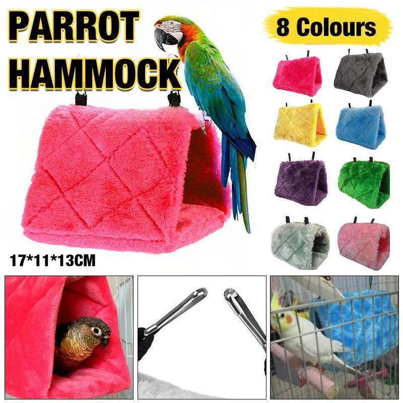 Bird House Parrot Warm Hammock 17*11*13cm 8 Colours