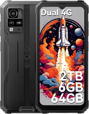 Blackview BV4800 Rugged Phone, Rugged Smartphone Unlocked, 6GB 64GB/SD 2TB Smart Phone Android, 6.56" HD  Display, 5180mAh, IP69K Waterproof Phone, Dual 4G T-Mobile ATT, Face ID, Glove Mode, NFC