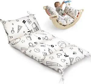BlueWood Cushion for Climbing Arch, Montessori Philosophy Soft and Non-Slip Pillow for Kids, Pikler Cushion for Reading, Playing, Games, Parties (White)