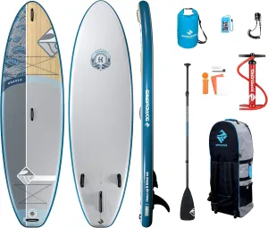 Boardworks SHUBU SUP - All Water Inflatable Stand-Up Paddle Board - SUP Includes Complete Kit with Paddle, Backpack Carry Bag, Leash, Dry Bag and Pump