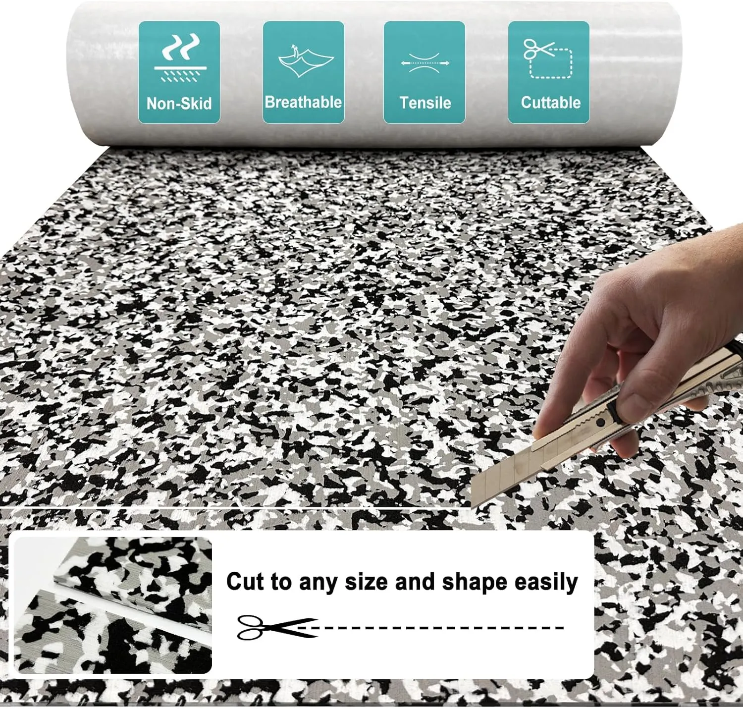 Boat Flooring EVA Foam Boat Decking Sheet Self Adhesive Marine Flooring Brushed Camo Marine Carpet for Boats Yacht Kayak Decking Cushioning Cooler Seating Helm Pad Swimming RV Golf Cart Non Slip Pad