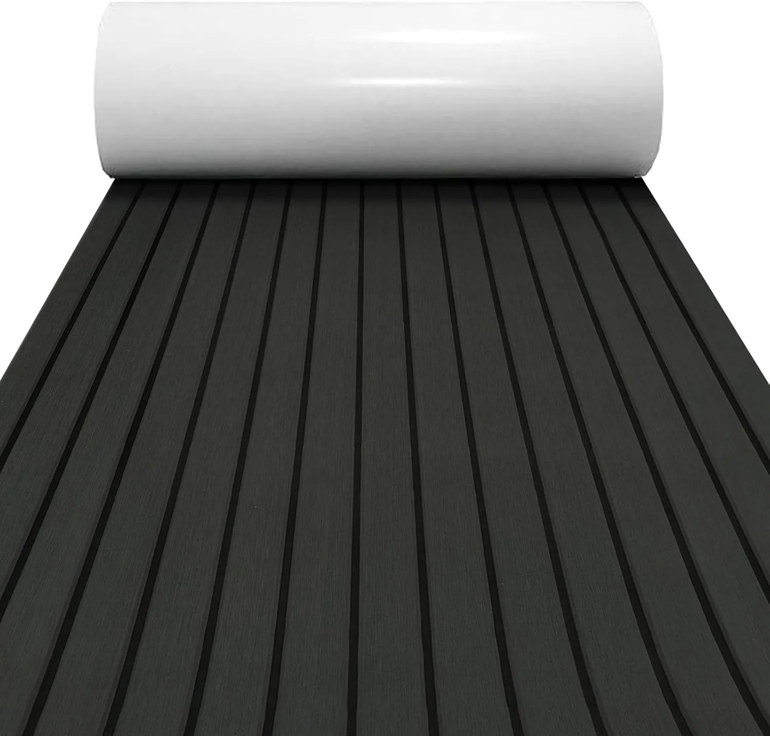 Boat Flooring Mat EVA Foam Boat Decking Marine Carpet Faux Teak Sea Decking Sheet Non-Slip Self-Adhesive Flooring Material for Boats Pontoon Yacht Surfboard Swim Platform RV Floor 94" x 35"