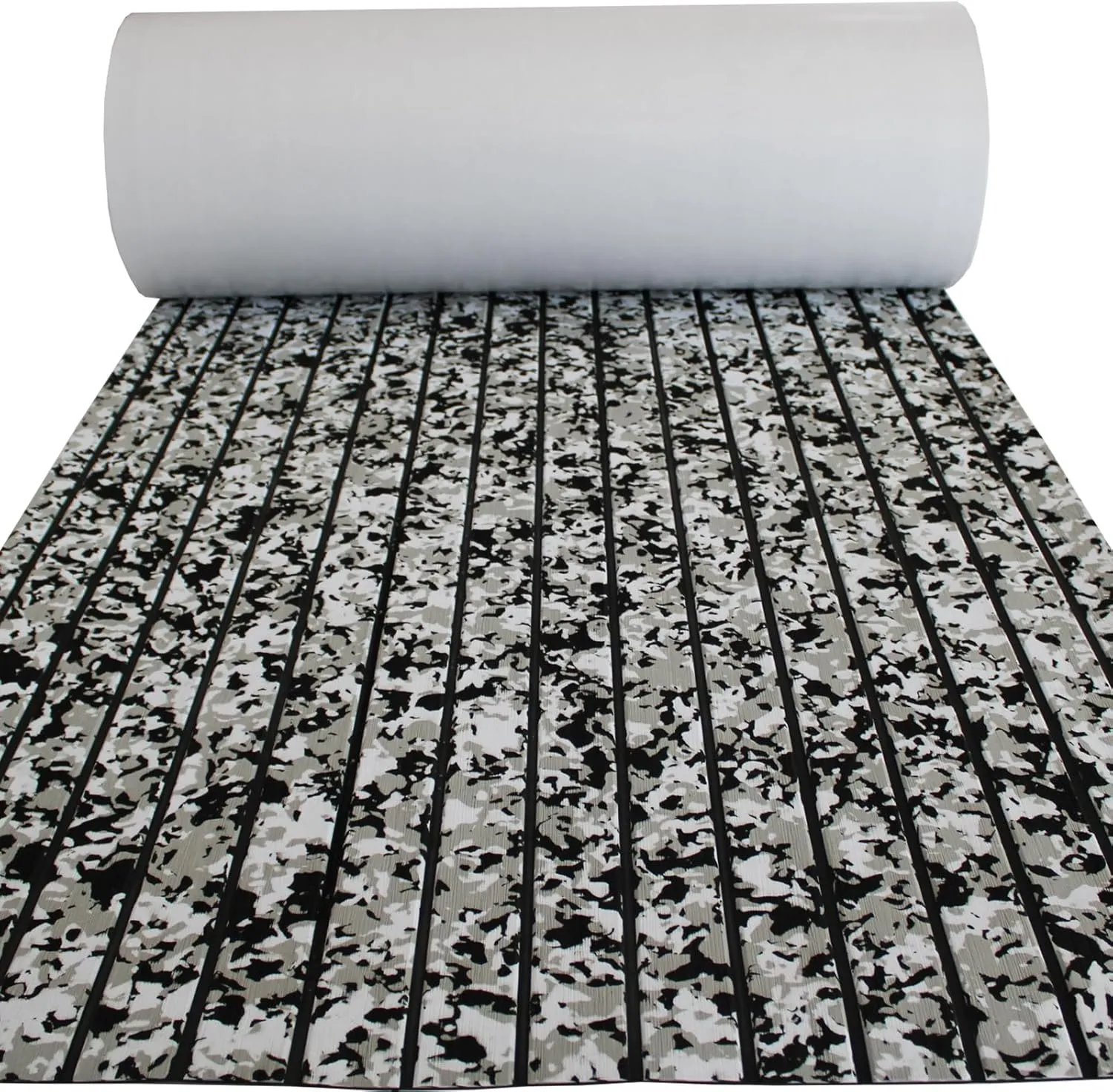 Boat Flooring Mat EVA Foam Boat Decking Marine Carpet Faux Teak Sea Decking Sheet Non-Slip Self-Adhesive Flooring Material for Boats Pontoon Yacht Surfboard Swim Platform RV Floor 94" x 35"