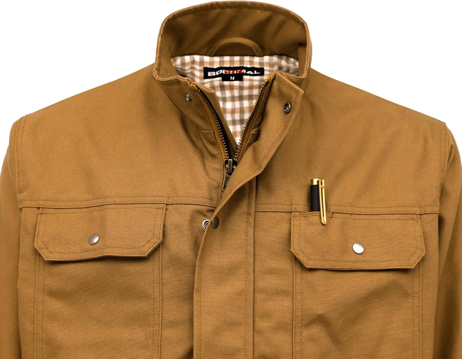 BOCOMAL FR Jackets Insulated Coat CAT4 Fire Resistant Duck Canvas Winter Outwear Light Water Repellent and Oil Resistant