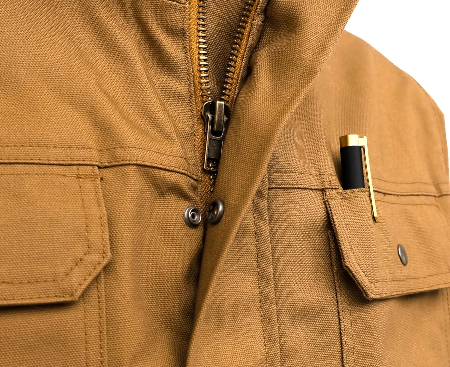 BOCOMAL FR Jackets Insulated Coat CAT4 Fire Resistant Duck Canvas Winter Outwear Light Water Repellent and Oil Resistant
