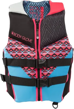 Body Glove Phantom Women's Neoprene Life Jacket, USCG and Transport Canada Approved PFD, Lightweight Life Vest, Great for Boating, Fishing, Kayaking, Rafting, Paddling