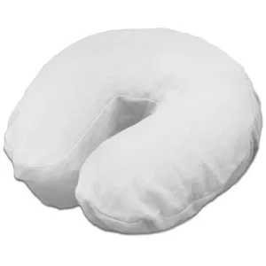 Body Linen Comfort Flannel Face Rest Covers for Massage Tables (White, 10 Pack) - Soft, Durable and Light 100% Cotton Flannel Face Cradle Covers for Professional Use