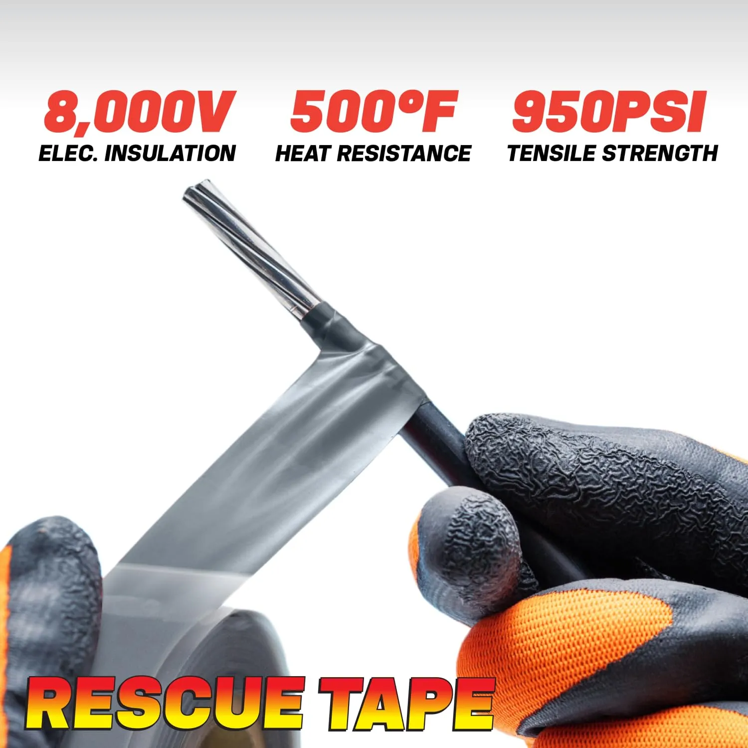 Bond It Rescue Tape, Self-Fusing Silicone for Emergency Plumbing, Pipe & Hose Repair, Electrical Insulation, Waterproof, 950PSI, Made in USA, 1" x 12', Green