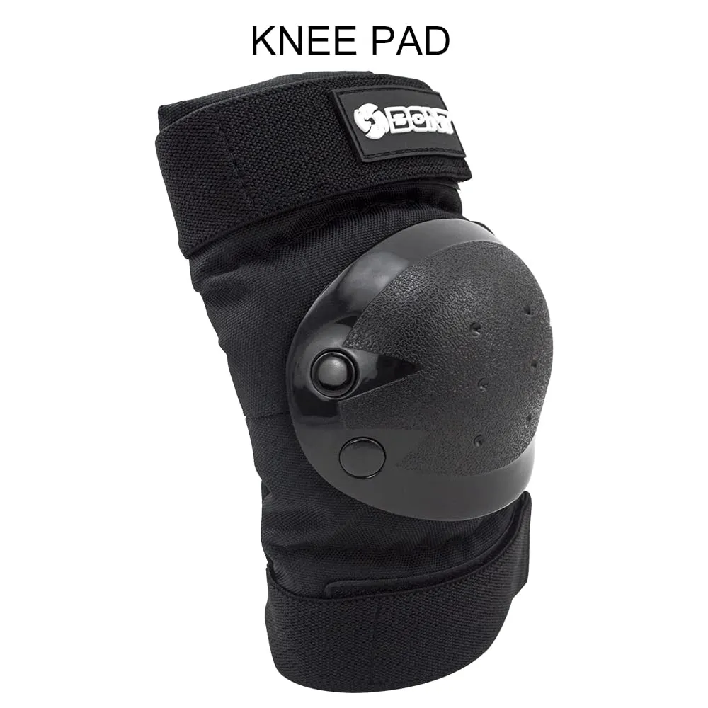 Bont Skates Kids Protective Pad Set with Knee, Elbow and Wrist Guards for Inline, Roller Skate (Black, S)
