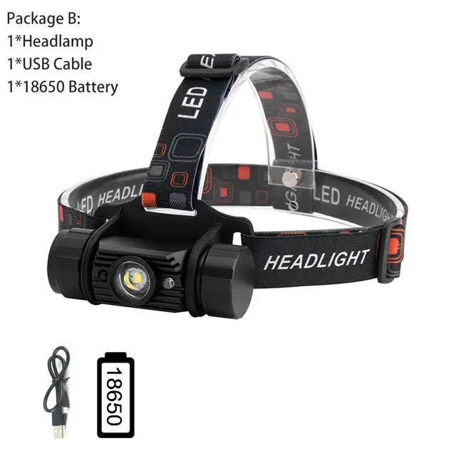 BORUiT RJ-020 LED Induction Headlamp 1000LM Motion Sensor Headlight 18650 Rechargeable Head Torch Camping Hunting Flashlight
