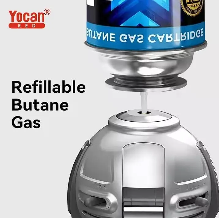 Bot Torch Lighter – Refillable Butane Jet Flame, Windproof Pocket Size Igniter with Adjustable Flame Control for Cigar, BBQ, Camping, Outdoor Use, Metal Body, Safety Lock, Silver
