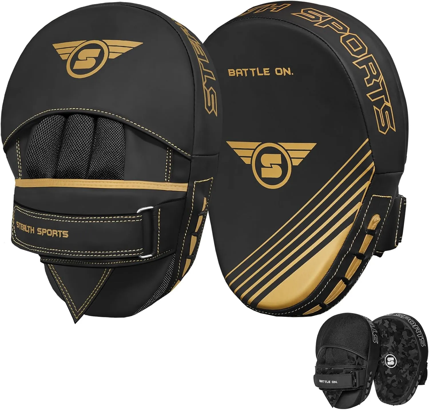 Boxing Pads – Durable Curved Punching Pads – Ventilated Focus Mitts for Training - Focus Pads for MMA Kickboxing Muay Thai Karate Sparring Martial Arts Hook and Jab Pads