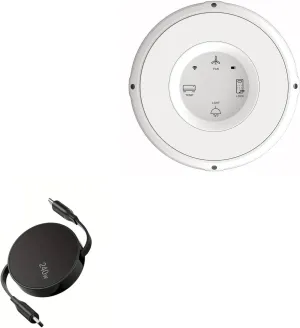 BoxWave Cable Compatible with Linxura SmartHome Controller - PD miniSync (240W), Retractable PD 240W Portable USB Type-C Cable - Jet Black