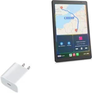 BoxWave Charger Compatible with Eonon P5 Portable Carplay Screen for Car (8.95 in) - PD GAN miniCube (30W), 30W Tiny PD GAN Type-C Wall Charger - Winter White