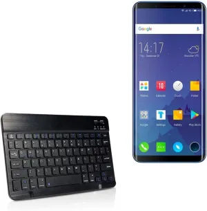 BoxWave Keyboard Compatible with Elephone U Pro - SlimKeys Bluetooth Keyboard, Portable Thin with Chiclet-Style Keys - Jet Black