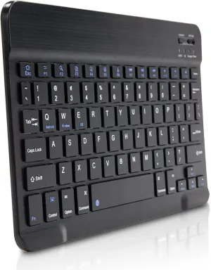BoxWave Keyboard Compatible with Meizu 20 Infinity - SlimKeys Bluetooth Keyboard, Portable Thin with Chiclet-Style Keys - Jet Black