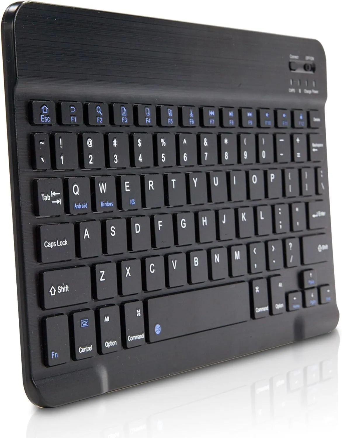 BoxWave Keyboard Compatible with Meizu 20 Infinity - SlimKeys Bluetooth Keyboard, Portable Thin with Chiclet-Style Keys - Jet Black