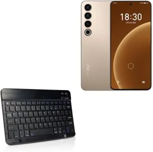 BoxWave Keyboard Compatible with Meizu 20 Pro - SlimKeys Bluetooth Keyboard, Portable Thin with Chiclet-Style Keys - Jet Black