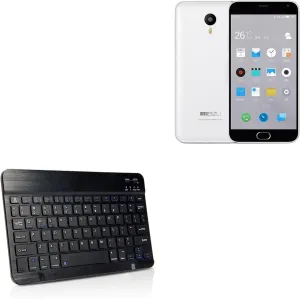 BoxWave Keyboard Compatible with Meizu M2 Note - SlimKeys Bluetooth Keyboard, Portable Thin with Chiclet-Style Keys - Jet Black