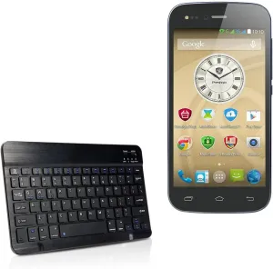 BoxWave Keyboard Compatible with Prestigio Grace X3 - SlimKeys Bluetooth Keyboard, Portable Thin with Chiclet-Style Keys - Jet Black