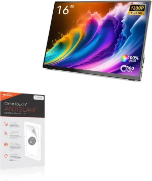 BoxWave Screen Protector Compatible with Minix SF16 Portable Monitor (16 in) - ClearTouch Anti-Glare (2-Pack), Anti-Fingerprint Matte Film Skin