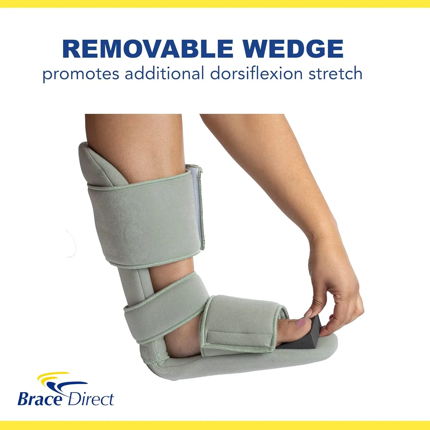Brace Direct Padded Night Splint 90 Degree Sleeping Boot - Immobilizing Stretching Support for Plantar Fasciitis, Drop Foot, Achilles Tendonitis, Heel Spurs, Small (US Shoe Men 4.5-7 / Women 6.5-8)