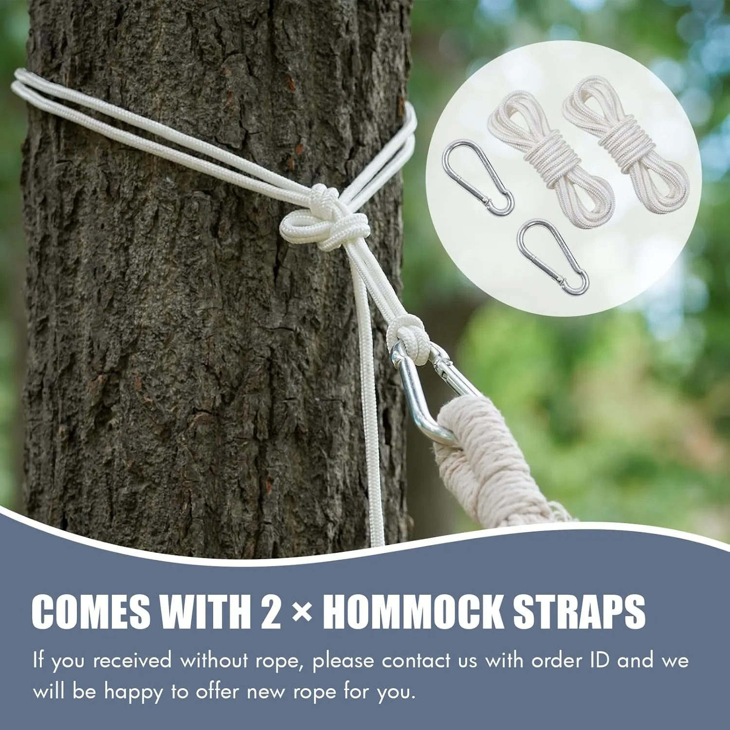 Brazilian Hammock with Tree Straps - Cotton Hammocks Portable Hammock with Carry Bag for Backyard, Porch, Outdoor and Indoor Use