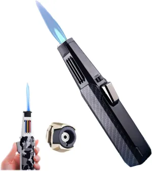 Bright Fire Lighter, Windproof Straight Torch Flame Lighter,Brite Fire Lighter,Wind Resistant Lighter Torch, Torch Lighters Butane Refillable,Torch Lighter Waterproof