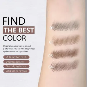 Brow Brush, 1/2PCS Eyebrow, Instant Brow Brush, Instant Brow, Liquid Eyebrow Brush, Brow-Fection Angled Brush & Dip-Chocolate Long Lasting Waterproof (#01 #04)