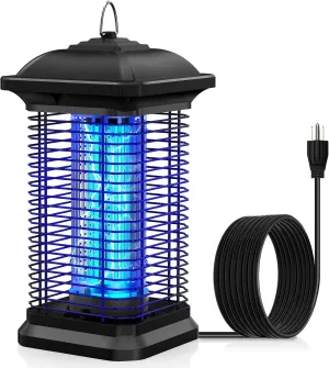 Bug Zapper for Outdoor & Indoor, 1/2 Acre Coverage Mosquito Lamp with 18W Bulb & 4400V High-Voltage, 100% Improvement in Mosquito Control Effect, Electric Fly Trap for Patio, Backyard, Home