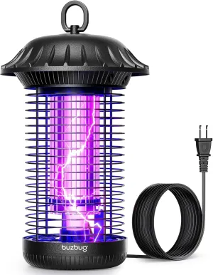 Buzbug LED Bug Zapper Indoor Outdoor, 10 Years Lifespan, 6.5ft Power Cord, IPX4 Waterproof, High-Voltage, Mosquito Zapper, Fly Trap Mosquito Trap, Fly Killer Fly Zapper -MO008C