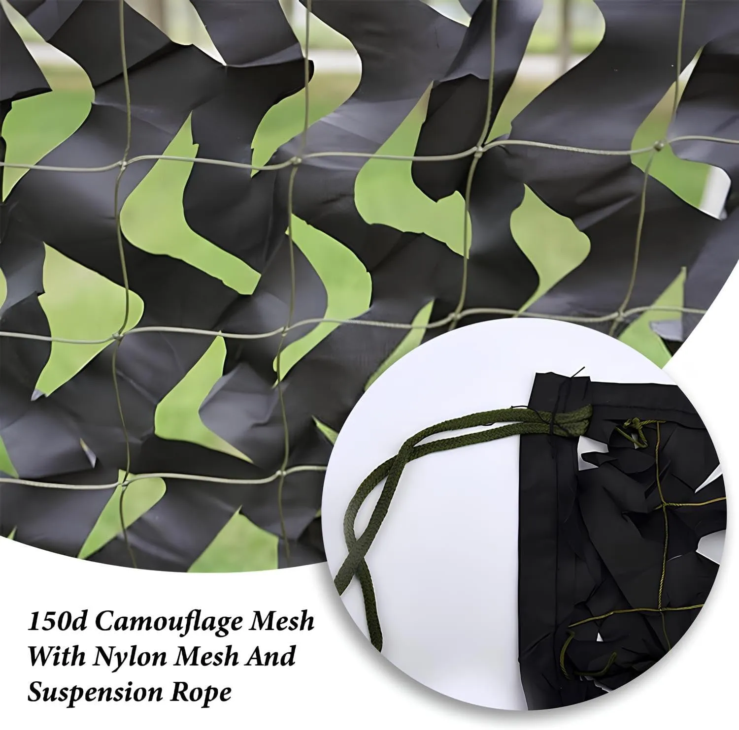 Camo Shade Cloth Black Tear-resistant Camouflage Net - Bulk Roll Camo Netting Available In A Variety Of Sizes For Duck Hunting Blind Shooting Photography Camping Decoration Car Cover(2.5*1.0m/8.2*3.3f