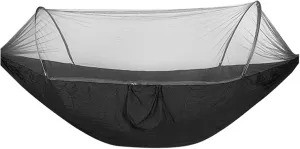 Camp Quick Open Camping Hammock with Mosquito Net Lightweight Portable Parachute Nylon Double Hammock Backpacking Survival Travel Strong, Black
