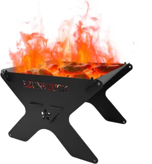Camping Campfire Grill, Portable Folding Charcoal Grill (with Oxford Cloth Bag) Suitable for Camping, picnics, Campfire Parties, and Other Small and Medium-Sized Places -10 inches (XS- Rectangular)