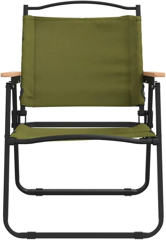 Camping Chairs 2 pcs ,Coffee Chair,Beach Chair,Corner Seat,Fishing Chairs,Garden Chairs,Outdoor Chairs,Armchair,for Outdoor,Fire Pit,Deck,Lawn,Outside,Garden,Green 21.3"x21.7"x30.7" Oxford Fabric