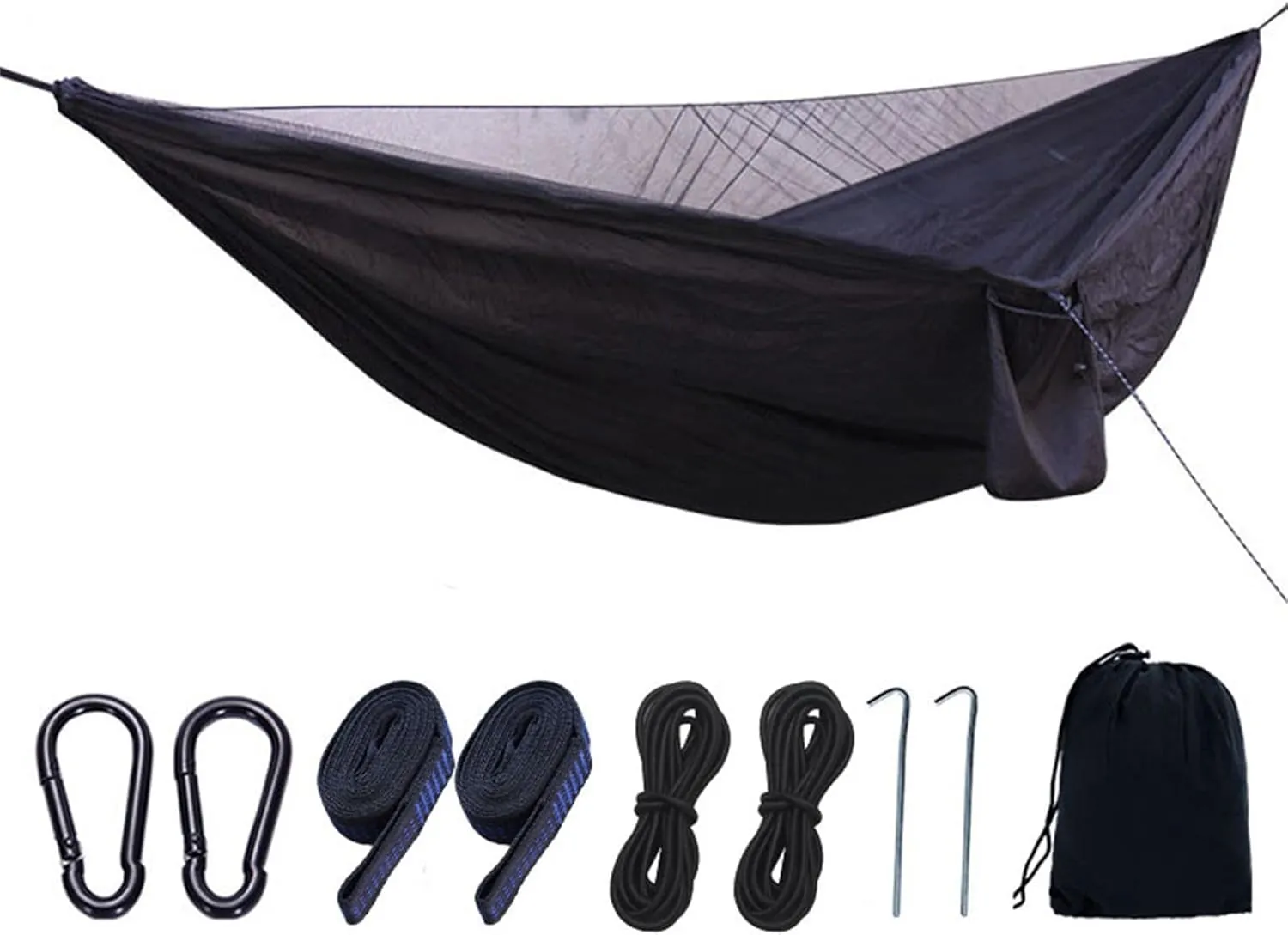 Camping Hammock Camping Hammock with Net Lightweight Nylon Hammock for Outdoor Garden