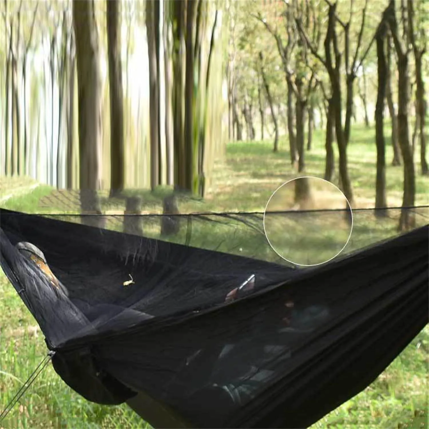 Camping Hammock Camping Hammock with Net Lightweight Nylon Hammock for Outdoor Garden